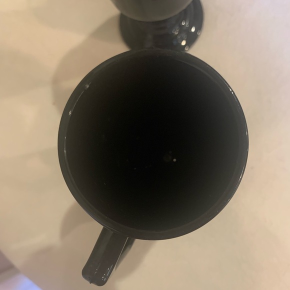 2 Vintage Black Amethyst Glass Footed Mugs, Irish Coffee, Hot Chocolate Cups - Picture 6 of 6